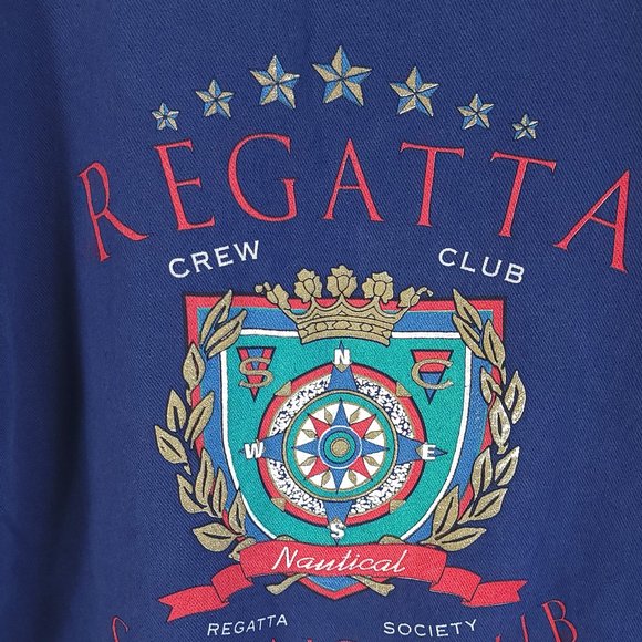 Vtg Sycamore Brand Graphic Top Sweatshirt OSFA Regatta Sailing Club Distressed - Picture 2 of 7